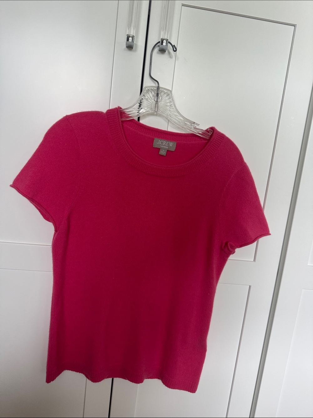 J. Crew Hot Pink Short-Sleeve Knit Top